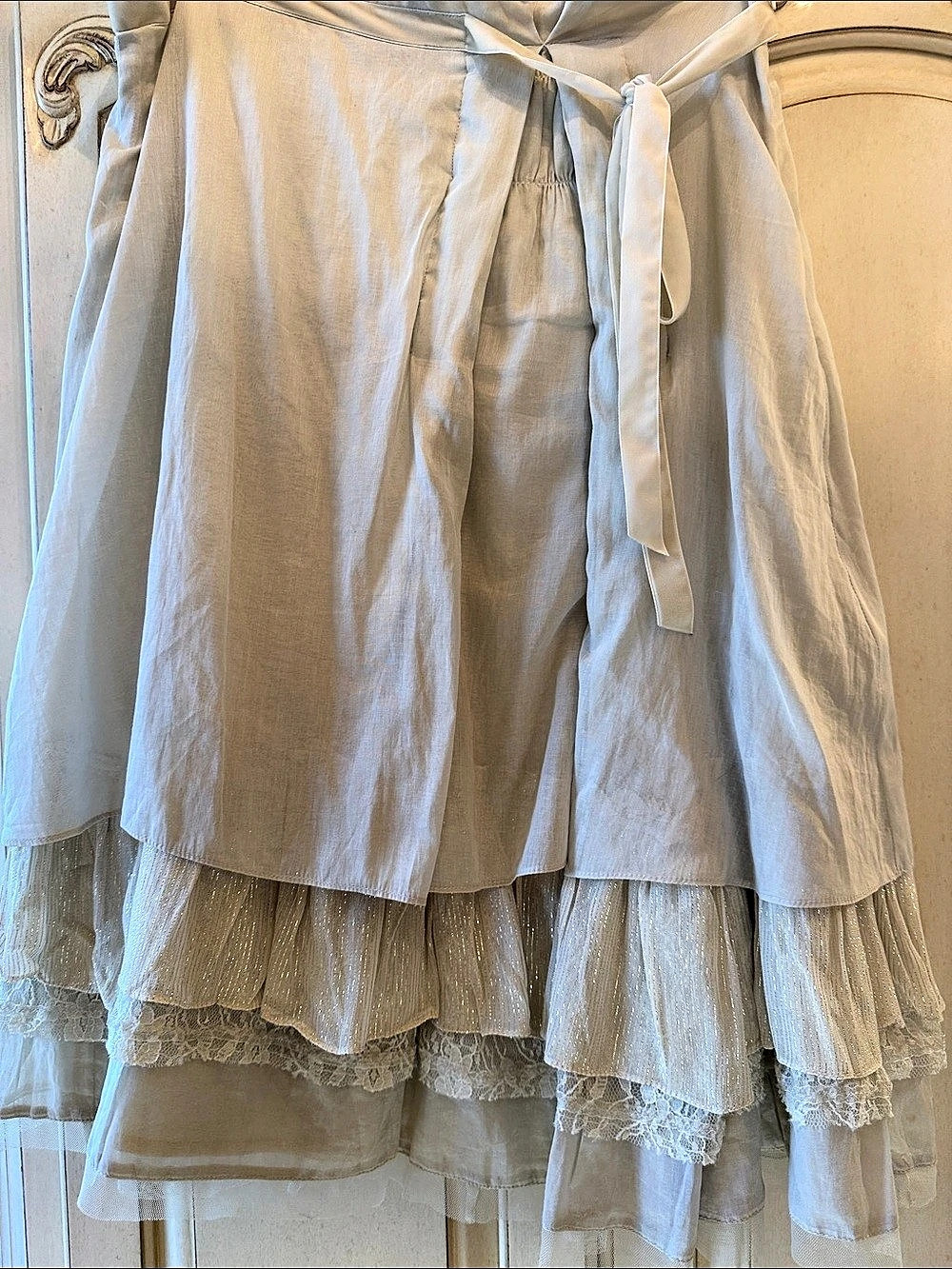 Free People Layered Lace Mini Skirt in White Size 4 Like New - Picture 7 of 9